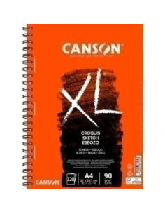 CUADERNO DE DIBUJO CANSON XL CROQUIS CON ESPIRAL GRANO FINO A4 120g 98h