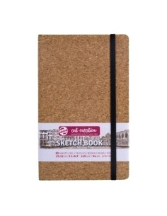 CUADERNO DE DIBUJO TALENS ART CREATION BOCETO COSIDO TAPA DURA con GOMA 130 x 210 mm 140g  80h CORCHO