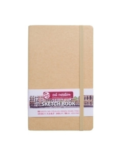 CUADERNO DE DIBUJO TALENS ART CREATION BOCETO COSIDO TAPA DURA con GOMA 130 x 210 mm 140g  80h KRAFT