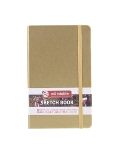 CUADERNO DE DIBUJO TALENS ART CREATION BOCETO COSIDO TAPA DURA con GOMA 130 x 210 mm 140g  80h ORO