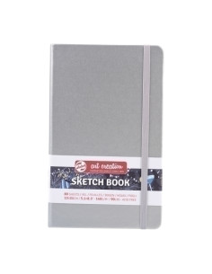 CUADERNO DE DIBUJO TALENS ART CREATION BOCETO COSIDO TAPA DURA con GOMA 130 x 210 mm 140g  80h PLATA
