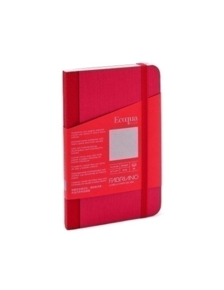 CUADERNO FABRIANO ECOQUA PLUS TELA 9x14 80hj 90gr LISO FRAMBUESA