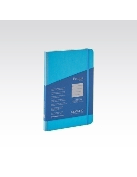 CUADERNO FABRIANO ECOQUA PLUS TELA A5 80hj 90gr HORIZONTAL TURQUESA