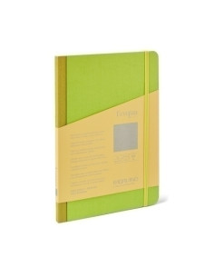 CUADERNO FABRIANO ECOQUA PLUS TELA A5 80hj 90gr LISO LIMA