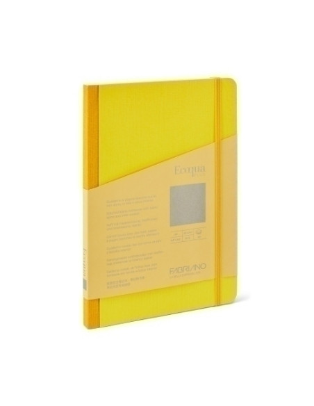 CUADERNO FABRIANO ECOQUA PLUS TELA A5 80hj 90gr LISO LIMON