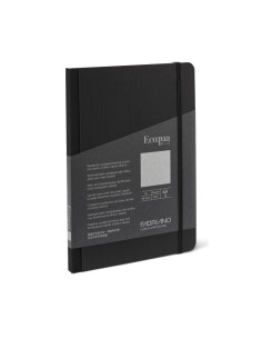 CUADERNO FABRIANO ECOQUA PLUS TELA A5 80hj 90gr LISO NEGRO