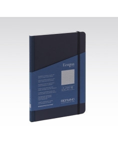 CUADERNO FABRIANO ECOQUA PLUS TELA A5 80hj 90gr PUNTOS DOTS AZUL OSCURO