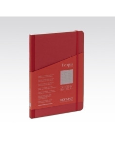 CUADERNO FABRIANO ECOQUA PLUS TELA A5 80hj 90gr PUNTOS DOTS FRAMBUESA LAMPONE
