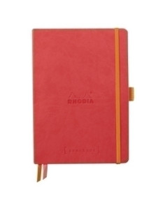 CUADERNO GOALBOOK RHODIA CORAIL microtapa POLIPIEL A5 120h 90g PUNTOS DOTS