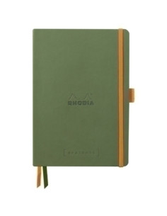 CUADERNO GOALBOOK RHODIA SAUGE microtapa POLIPIEL A5 120h 90g PUNTOS DOTS