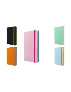CUADERNO MOOVING TAPA DURA A5 96h 90gr HORIZONTAL con GOMA COLORES SURTIDOS