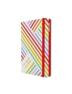 CUADERNO MOOVING TAPA DURA A5 96h 90gr HORIZONTAL con GOMA RAINBOW