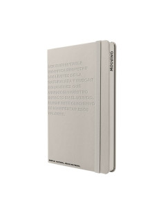 CUADERNO MOOVING TAPA DURA A5 96h 90gr PAPEL PIEDRA con GOMA