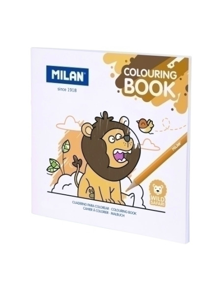 CUADERNO PARA COLOREAR MILAN 140g 20h WILD SAFARI