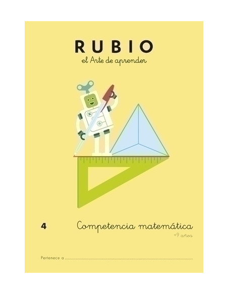 CUADERNO RUBIO A4 COMPETENCIA MATEMATICAS 4