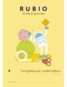 CUADERNO RUBIO A4 COMPETENCIA MATEMATICAS 6