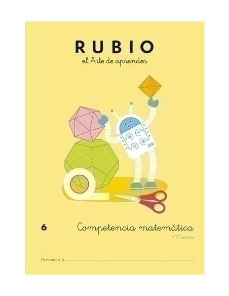 CUADERNO RUBIO A4 COMPETENCIA MATEMATICAS 6