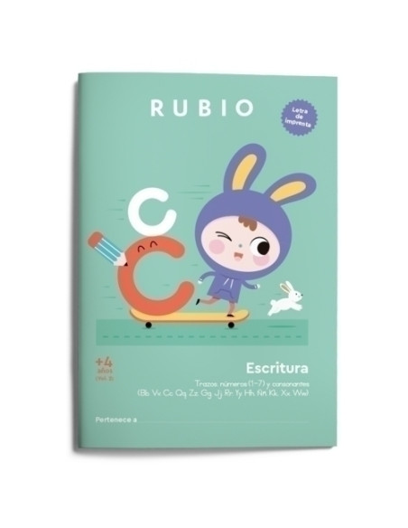 CUADERNO RUBIO A4 ESCRITURA LETRA DE IMPRENTA 4 AÑOS VOL2