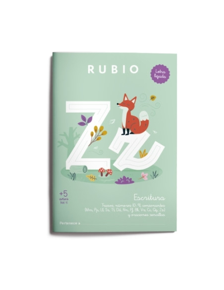 CUADERNO RUBIO A4 ESCRITURA LETRA LIGADA 5 AÑOS VOL 1