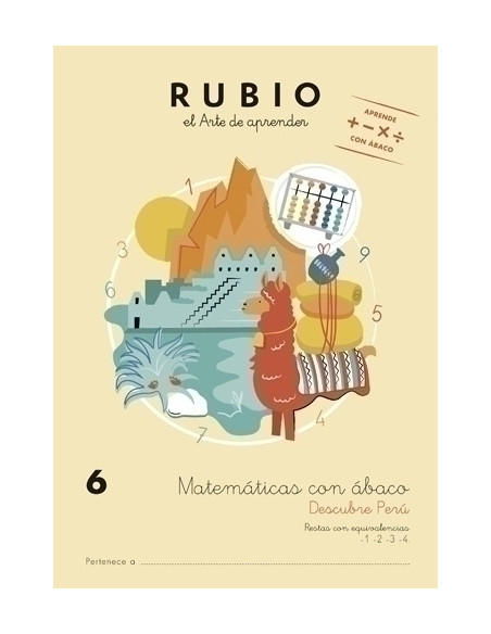 CUADERNO RUBIO A4 MATEMATICAS CON ABACO 6