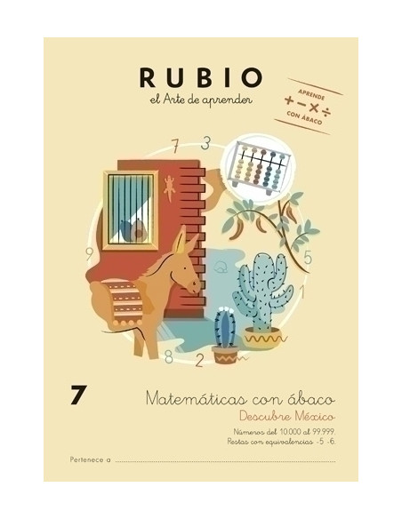 CUADERNO RUBIO A4 MATEMATICAS CON ABACO 7