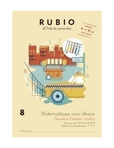 CUADERNO RUBIO A4 MATEMATICAS CON ABACO 8