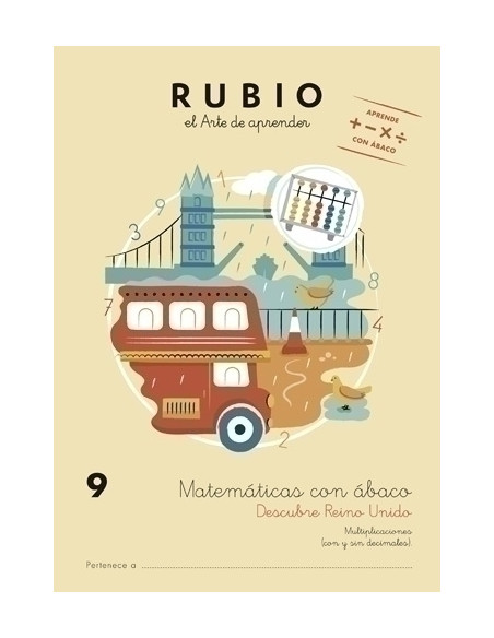 CUADERNO RUBIO A4 MATEMATICAS CON ABACO 9