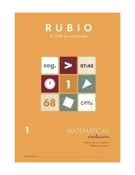 CUADERNO RUBIO A4 MATEMATICAS EVOLUCION N 1
