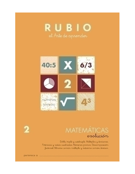 CUADERNO RUBIO A4 MATEMATICAS EVOLUCION N 2