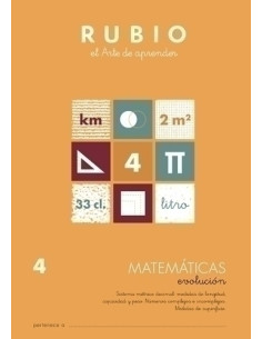 CUADERNO RUBIO A4 MATEMATICAS EVOLUCION N 4