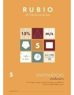 CUADERNO RUBIO A4 MATEMATICAS EVOLUCION N 5