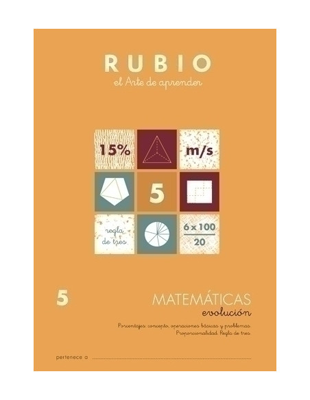CUADERNO RUBIO A4 MATEMATICAS EVOLUCION N 5