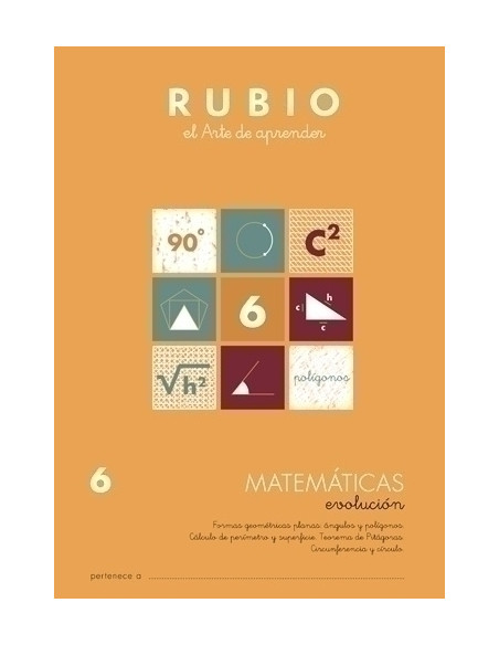 CUADERNO RUBIO A4 MATEMATICAS EVOLUCION N 6