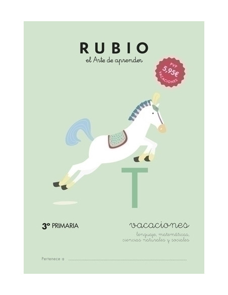 CUADERNO RUBIO A4 VACACIONES 3 PRIMARIA