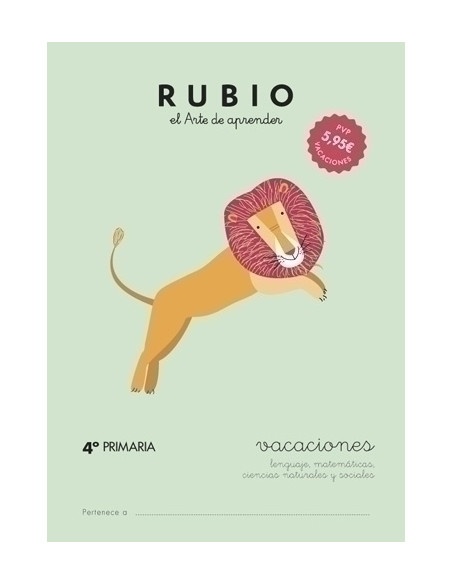 CUADERNO RUBIO A4 VACACIONES 4 PRIMARIA