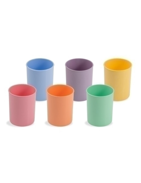 CUBILETE FAIBO PLASTICO PASTEL SURTIDO