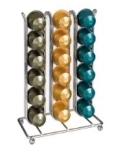 DISPENSADOR CAPSULAS NESPRESSO VESUBIO ACERO INOXIDABLE 36 Capsulas