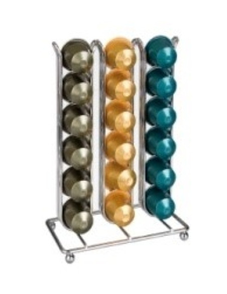 DISPENSADOR CAPSULAS NESPRESSO VESUBIO ACERO INOXIDABLE 36 Capsulas
