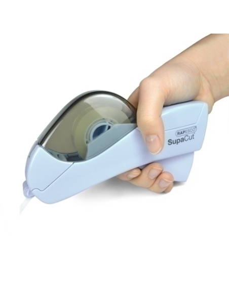 DISPENSADOR RAPESCO SUPACUT MANUAL CINTA con AUTOCORTE AZUL incluye 2 cintas