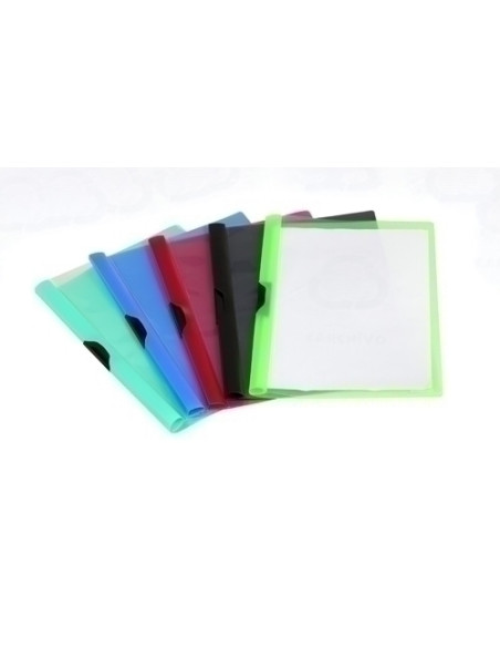 DOSIER CLIP CARCHIVO PP TRANSL A4 pinza METAL 30h 5 colores