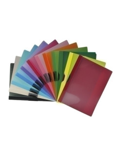 DOSIER CLIP OFFICE BOX PP CLIP-IT COLORLINE A4 pinza PLASTICO 30h EXPOSITOR de 48
