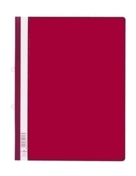 DOSIER FASTENER DURABLE 2580 A4 TRANSP ROJO