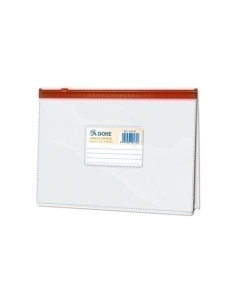DOSIER SOBRE DOHE ZIP A5 EXPANDIBLE PVC TRANSPARENTEROJO