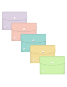 DOSIER SOBRE OXFORDELBA URBAN PP TRANSLUCIDO BROCHE A6 PASTELES SURTIDO 5 col