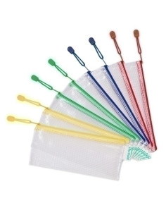 DOSIER SOBRE TARIFOLD CREMALLERA PVC 250X115 COLORES SURTIDOS PACK de 8