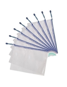 DOSIER SOBRE TARIFOLD CREMALLERA PVC A4 AZUL PACK de 8