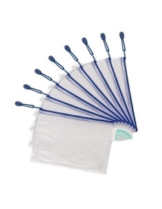 DOSIER SOBRE TARIFOLD CREMALLERA PVC A5 AZUL PACK de 8