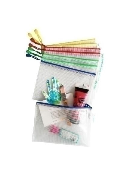 DOSIER SOBRE TARIFOLD CREMALLERA PVC A5 COLORES SURTIDOS PACK de 8