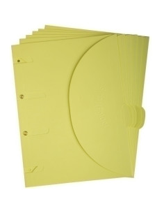 DOSIER SOBRE TARIFOLD SMARTFOLDER CARTON VELCRO A4 4 TALADROS AMARILLO PACK de 6