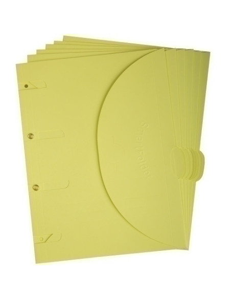 DOSIER SOBRE TARIFOLD SMARTFOLDER CARTON VELCRO A4 4 TALADROS AMARILLO PACK de 6